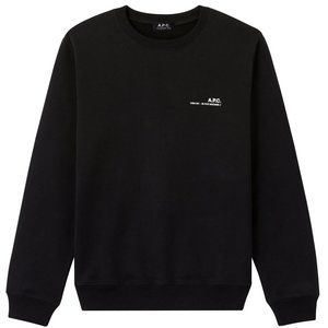 A.P.C. APC ITEM CREWNECK SWEATSHIRT IN BLACK LARGE NWT